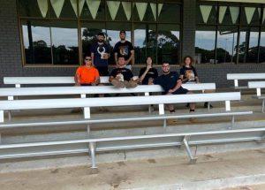 Our volunteer seating construction team - Elcho park